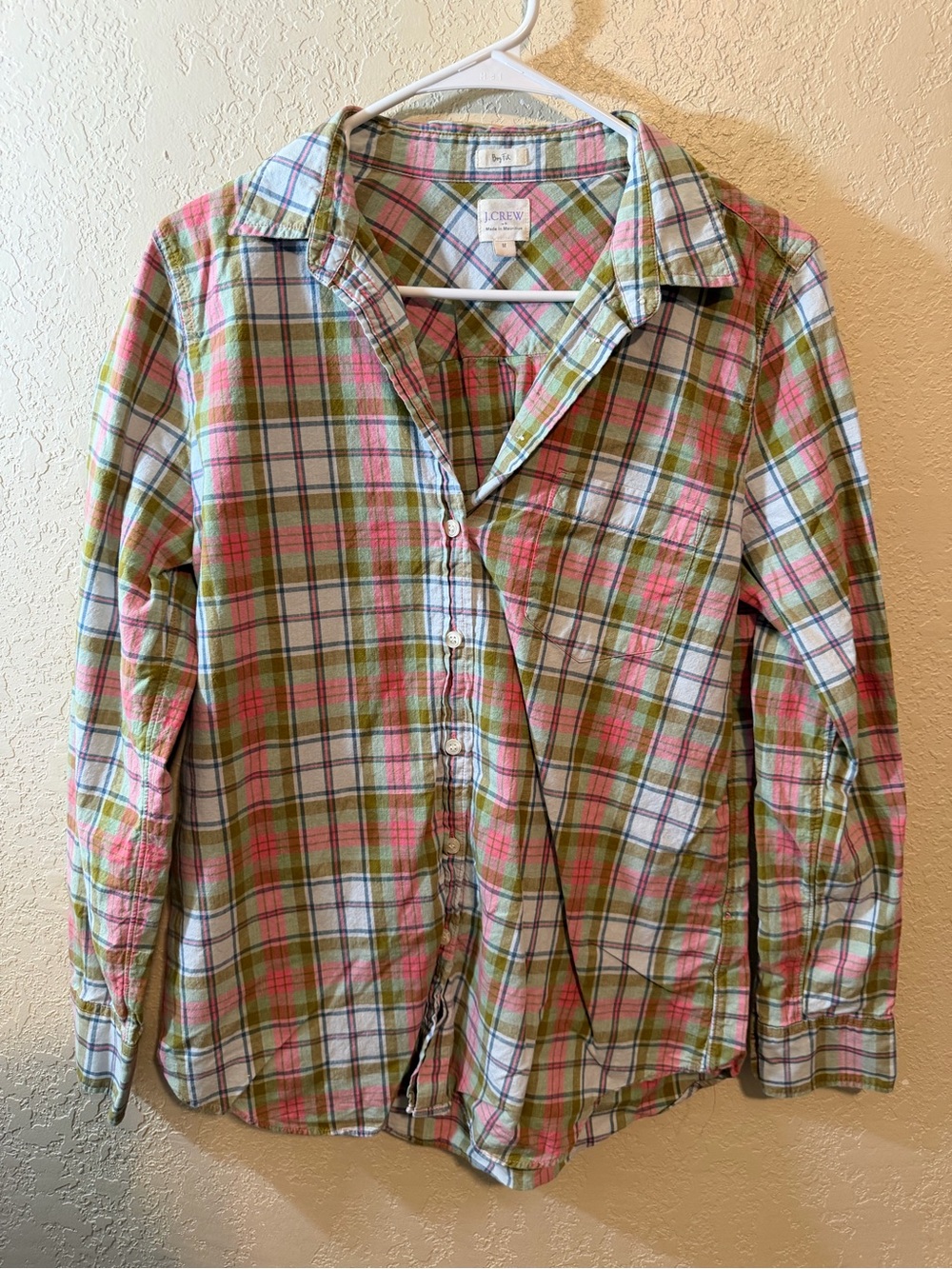 NWOT J. Crew Boy’s Plaid Button-Up Shirt